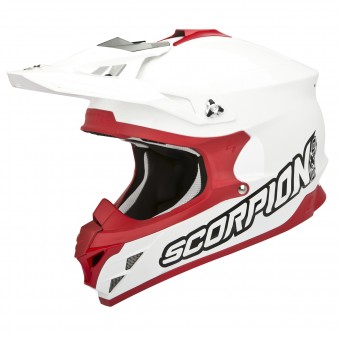 Casque Cross Scorpion VX-15 Evo Air Blanc Rouge Casque Cross Scorpion VX-15 Evo Air Blanc Rouge