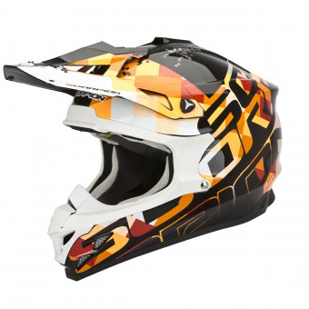 Casque Cross Scorpion VX-15 Evo Air Grid Noir Orange Casque Cross Scorpion VX-15 Evo Air Grid Noir Orange