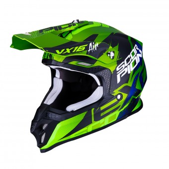 Casque Cross Scorpion VX-16 Air Albion Vert Mat Noir Casque Cross Scorpion VX-16 Air Albion Vert Mat Noir