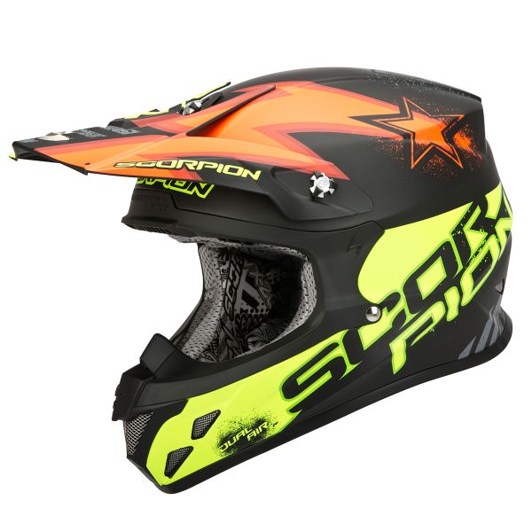 Casque Cross Scorpion VX-20 Air Magnus Orange Jaune Fluo Casque Cross Scorpion VX-20 Air Magnus Orange Jaune Fluo