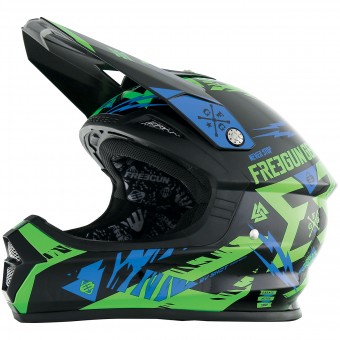 Casque Cross Freegun XP-4 Trooper Neon Green Blue Casque Cross Freegun XP-4 Trooper Neon Green Blue