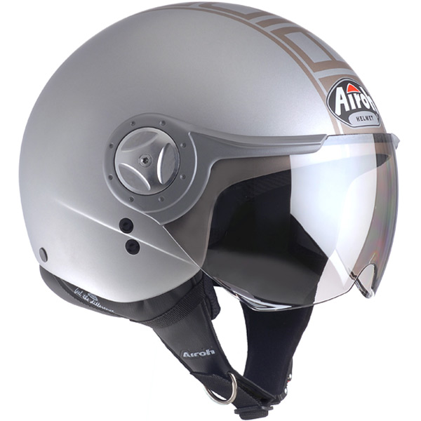 Casque Jet Airoh Naked Luxe Gris Gris N8GG