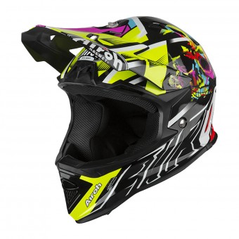 Casque Enfant Airoh Archer Mistery Noir Jaune Rouge Casque Enfant Airoh Archer Mistery Noir Jaune Rouge