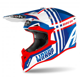 Casque Enfant Airoh Wraap Broken Blue Red Enfant Casque Enfant Airoh Wraap Broken Blue Red Enfant