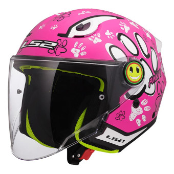 Casque Enfant LS2 Funny II Paws Pink OF622 Casque Enfant LS2 Funny II Paws Pink OF622