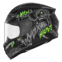 Casque Enfant NOX N731 Zumbi Matt Black Neon Green