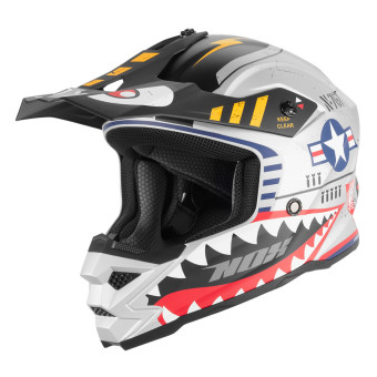 Casque Enfant NOX N761 Fighter Silver Mat