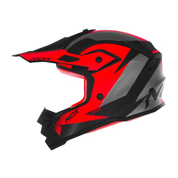 Casque Enfant NOX N761 Fusion Matt Black Red
