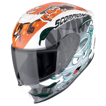 Casque Enfant Scorpion Exo-Jnr Air The4elements White Blue Orange