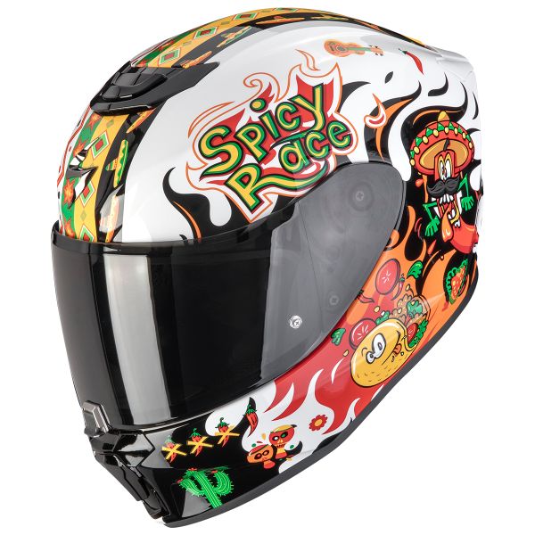 Casque Enfant Scorpion Exo-Jnr Air Yucatan White Orange Black Casque Enfant Scorpion Exo-Jnr Air Yucatan White Orange Black