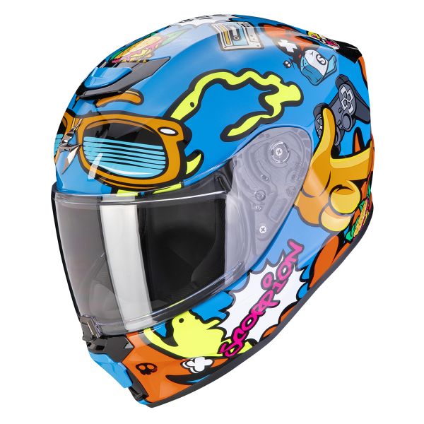 Casque Enfant Scorpion Exo-Jnr Air Fun Blue Orange Casque Enfant Scorpion Exo-Jnr Air Fun Blue Orange
