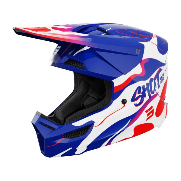 Casque Enfant SHOT Furious Kid Beast Blue Red Glossy 2.0 Casque Enfant SHOT Furious Kid Beast Blue Red Glossy 2.0
