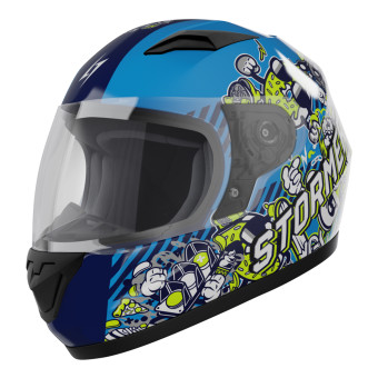 Casque Enfant Stormer Rule Doodle Blue