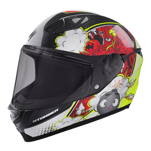 Casque Enfant Stormer Strike Kid Boom Red Neon Yellow Pearly