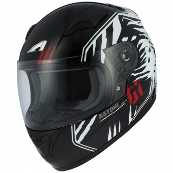 Casque Enfant Astone GT2 Kids Predator Black White Casque Enfant Astone GT2 Kids Predator Black White