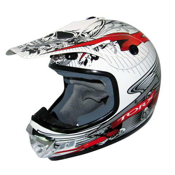 Casque Torx Peter Gang White Red Enfant En Stock Icasquecom