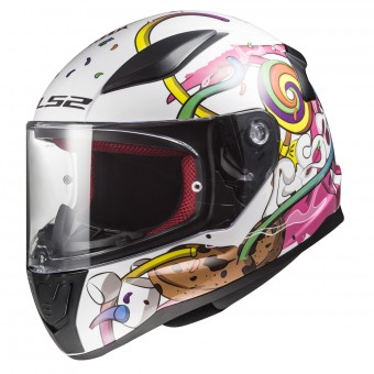Casque Enfant LS2 Rapid Mini Crazy Pop White Pink FF353J Casque Enfant LS2 Rapid Mini Crazy Pop White Pink FF353J