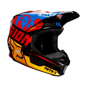 Casque Enfant FOX V1 Czar Noir Jaune Enfant Casque Enfant FOX V1 Czar Noir Jaune Enfant