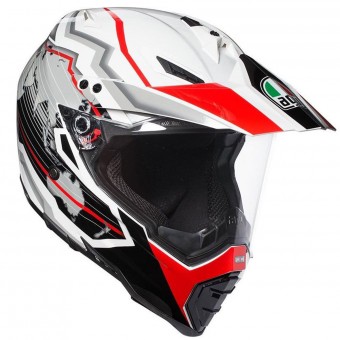 Casque Integral AGV AX-8 Dual Evo Earth White Black Red Casque Integral AGV AX-8 Dual Evo Earth White Black Red
