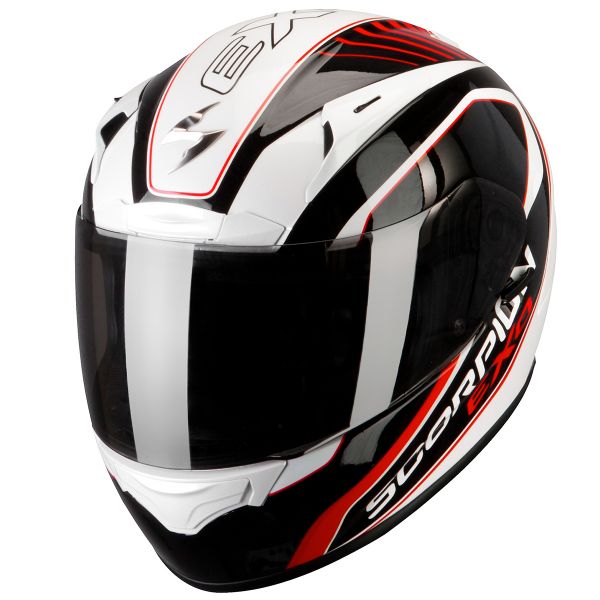 Casque Integral Scorpion EXO 2000 Air Performer Blanc Nacre Noir Rouge