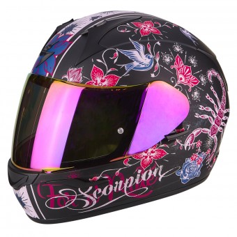 SCORPION Casque moto EXO-390 BEAT Matt Black-Pink Noir//Rose L