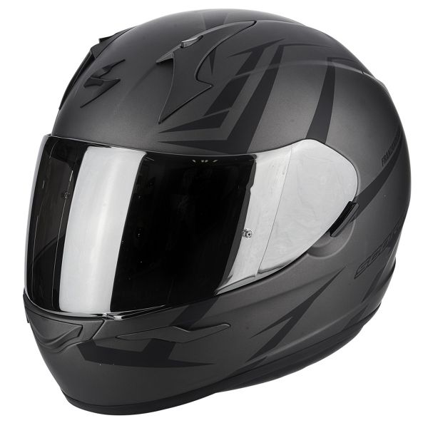 Casque Scorpion Exo 390 Hawk Matt Dark Silver Black Cherche