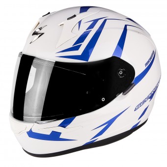 Casque Integral Scorpion Exo 390 Hawk Pearl White Blue Casque Integral Scorpion Exo 390 Hawk Pearl White Blue