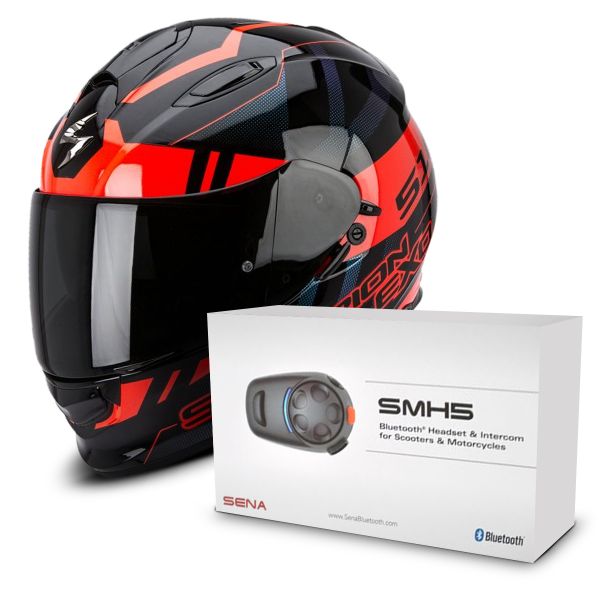 Casque Scorpion Exo 510 Air Stage Black Red Kit Bluetooth Sena Smh5 Solo Cherche Proprietaire Icasque Com