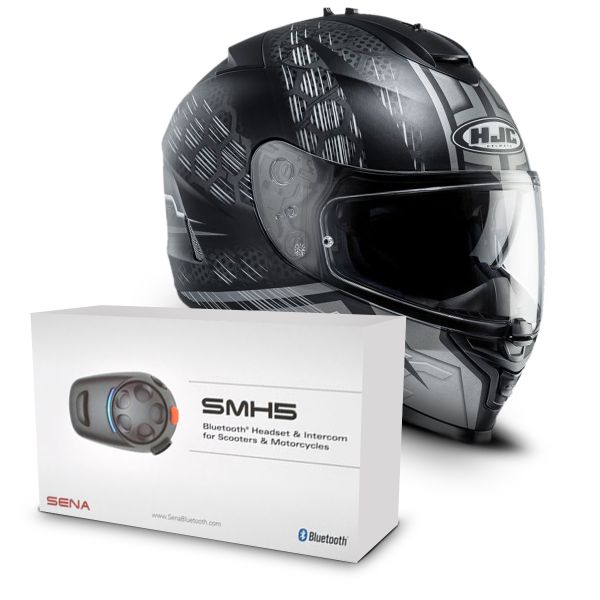 Casque Integral HJC IS17 Enver MC5SF + Kit Bluetooth Sena SMH5 Solo