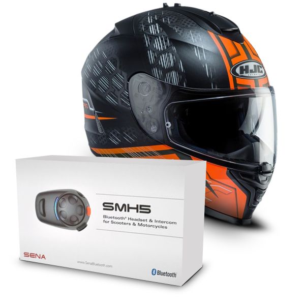 Casque Integral HJC IS17 Enver MC6HSF + Kit Bluetooth Sena SMH5 Solo