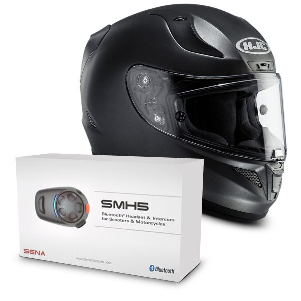 Casque Integral HJC RPHA 11 Black + Kit Bluetooth Sena SMH5 Solo