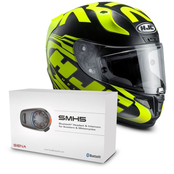 Casque Integral HJC RPHA 11 Eridano MC4HSF + Kit Bluetooth Sena SMH5 Solo