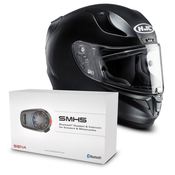 Casque Integral HJC RPHA 11 Semi Flat Black + Kit Bluetooth Sena SMH5 Solo