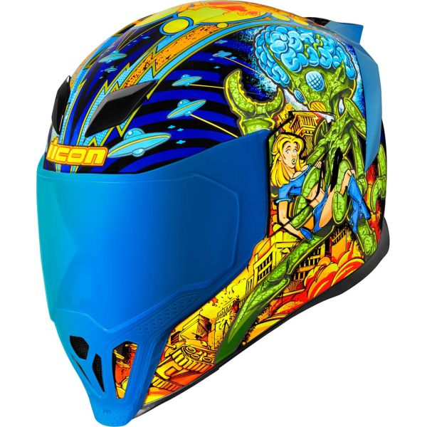 Casque Integral ICON Airflite Bugoid Blitz Blue Casque Integral ICON Airflite Bugoid Blitz Blue