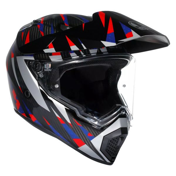 Casque Integral AGV AX9 Steppa Carbon Red Blue Casque Integral AGV AX9 Steppa Carbon Red Blue