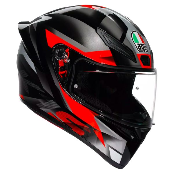 Casque Integral AGV K1 S Fastlap Black Grey Red Casque Integral AGV K1 S Fastlap Black Grey Red
