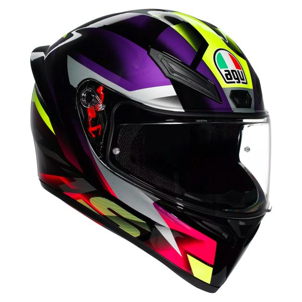 Casque Integral AGV K1 S Fastlap Black Purple Pink Casque Integral AGV K1 S Fastlap Black Purple Pink