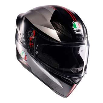 K1 S Lap Matt Black Grey Red