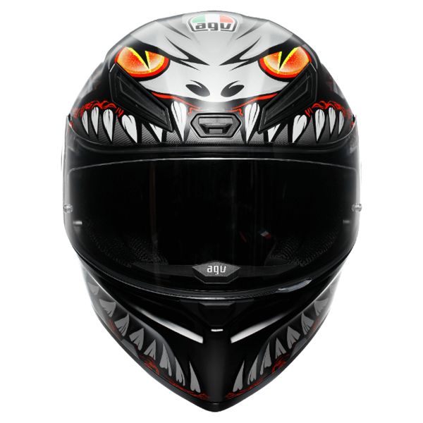 AGV K1 S Lyzard Matt Black Grey Red