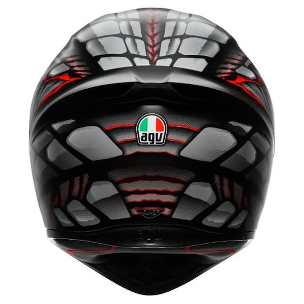 AGV K1 S Lyzard Matt Black Grey Red