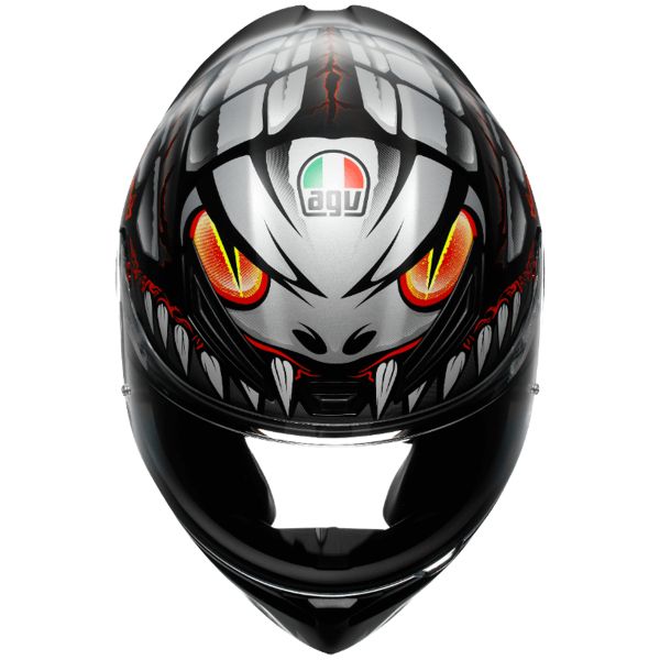 AGV K1 S Lyzard Matt Black Grey Red