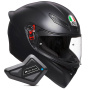 Casque Integral AGV K1 S Mono Matt Black + Kit Bluetooth BT Mini