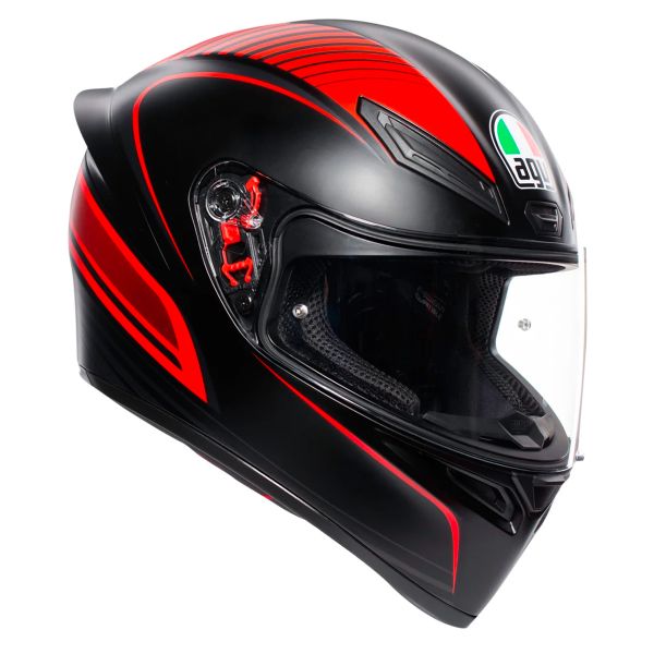 Casque Integral AGV K1 S Multi Warmup Matt Black Red
