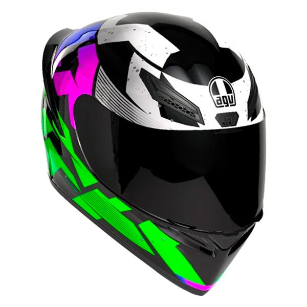Casque Integral AGV K1 S Punkpulse Black Purple Lime