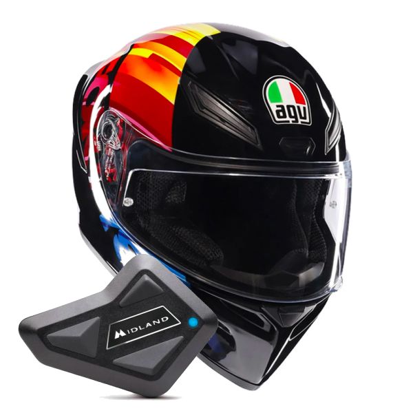 Casque Integral AGV K1 S Replica Pulse 46 + Kit Bluetooth BT Mini