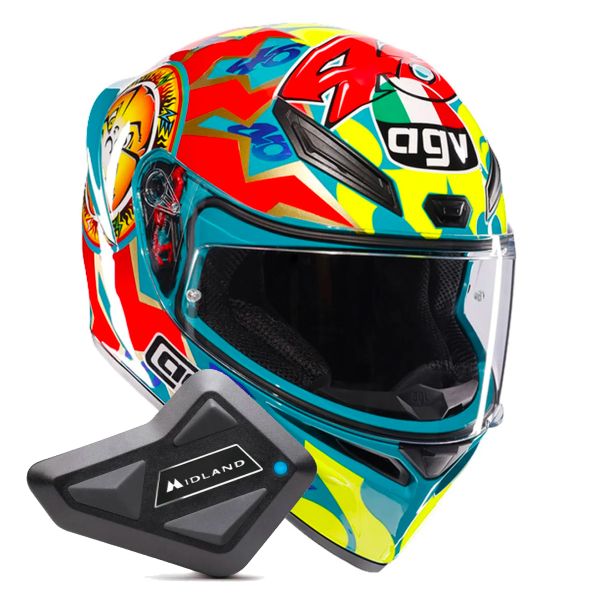 Casque Integral AGV K1 S Replica Rossi Mugello 1999 + Kit Bluetooth BT Mini Casque Integral AGV K1 S Replica Rossi Mugello 1999 + Kit Bluetooth BT Mini