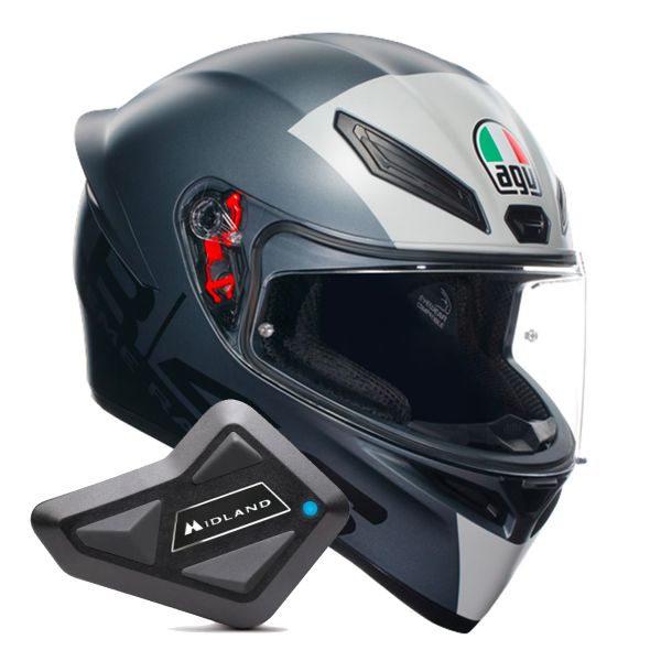 Casque Integral AGV K1 S Top Limit 46 + Kit Bluetooth BT Mini