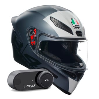 Casque Integral AGV K1 S Top Limit 46 + Kit Bluetooth Lokui K30
