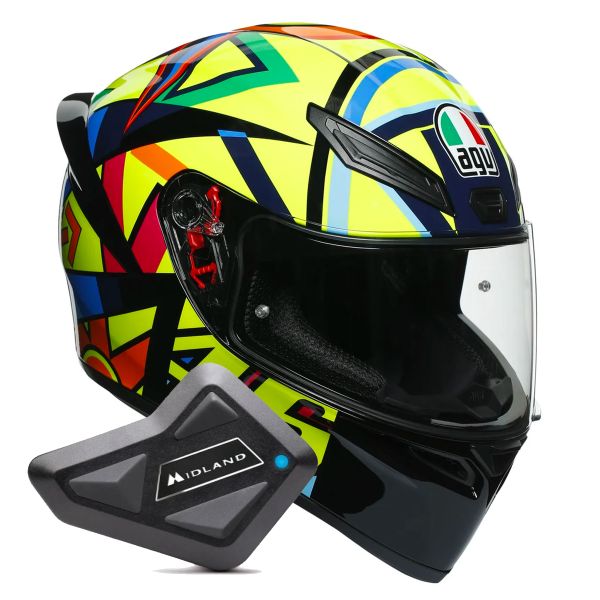 Casque Integral AGV K1 S Top Soleluna 2017 + Kit Bluetooth BT Mini Casque Integral AGV K1 S Top Soleluna 2017 + Kit Bluetooth BT Mini
