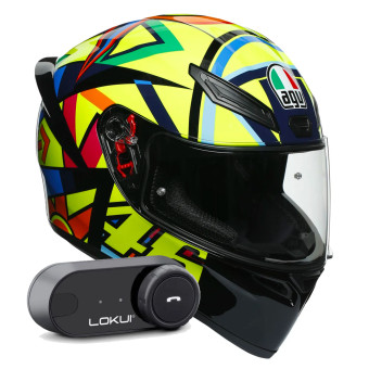 Casque Integral AGV K1 S Top Soleluna 2017 + Kit Bluetooth Lokui K30
